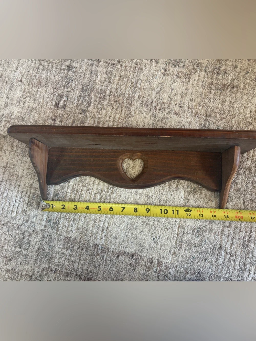 Vintage wooden Heart shelf